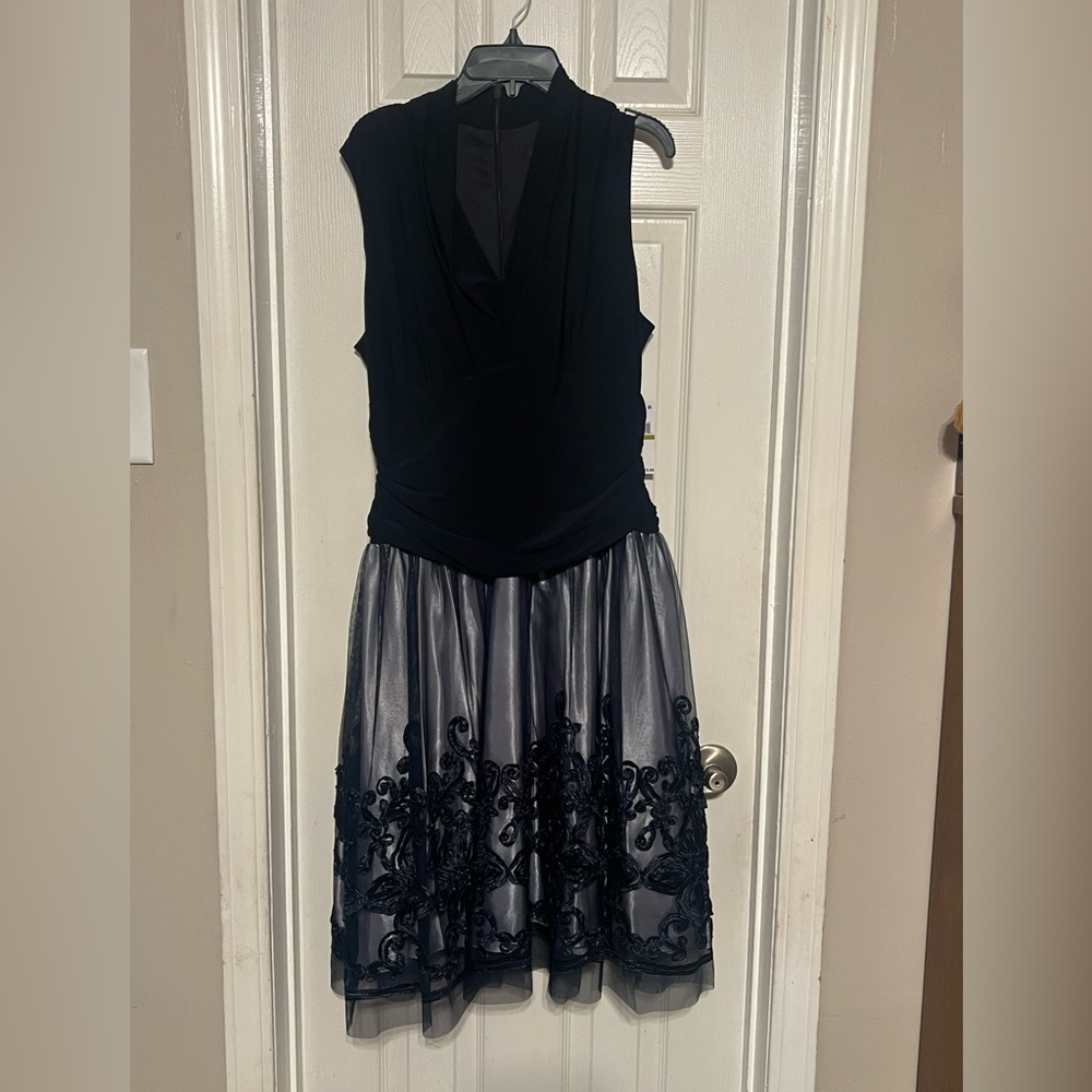 SLNY NWT Navy Blue Sleeveless Dress - Size 14